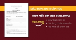 Mẫu đơn xin nhập học