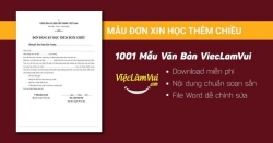 Mẫu đơn xin học thêm chiều