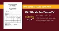 Mẫu đơn đặt hàng song ngữ