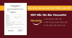 Mẫu đơn xin gia hạn hợp đồng làm việc