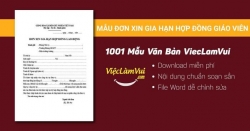 Mẫu đơn xin gia hạn hợp đồng giáo viên