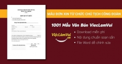 Mẫu đơn xin từ chức chủ tịch công đoàn