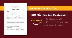 Mẫu đơn xin nghỉ ốm