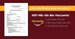 Mẫu đơn đề nghị mua hoá đơn lẻ mới nhất