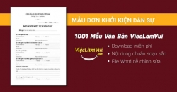 Mẫu đơn khởi kiện dân sự