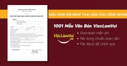 Mẫu đơn xin nghỉ thai sản cho công nhân