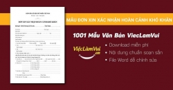 Mẫu đơn xin xác nhận hoàn cảnh khó khăn