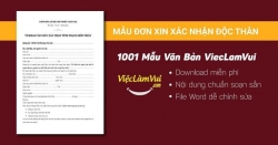 Mẫu đơn xin xác nhận độc thân