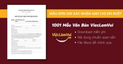 Mẫu đơn xin xác nhận anh chị em ruột