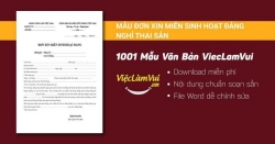 Mẫu đơn xin miễn sinh hoạt Đảng nghỉ thai sản