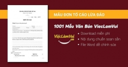 Mẫu đơn tố cáo lừa đảo