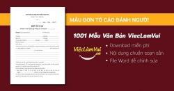 Mẫu đơn tố cáo đánh người