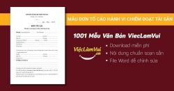 Mẫu đơn tố cáo lạm dụng tín nhiệm chiếm đoạt tài sản