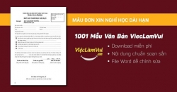 Mẫu đơn xin nghỉ học dài hạn