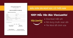 Mẫu đơn xin nghỉ học có thời hạn