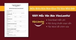 Mẫu biên bản bàn giao tài sản nhà đất