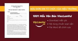 Mẫu đơn xin từ chức của hiệu trưởng