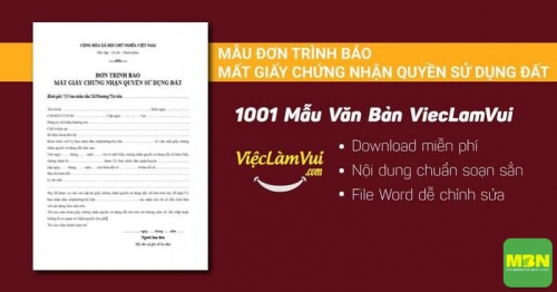 Mẫu đơn trình báo mất giấy chứng nhận quyền sử dụng đất, 4341, Minh Toàn, Giàu Nhanh, 02/02/2021 09:03:40