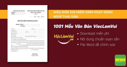 Mẫu đơn xin miễn sinh hoạt Đảng nghỉ thai sản, 4447, Minh Toàn, Giàu Nhanh, 15/03/2021 09:42:11