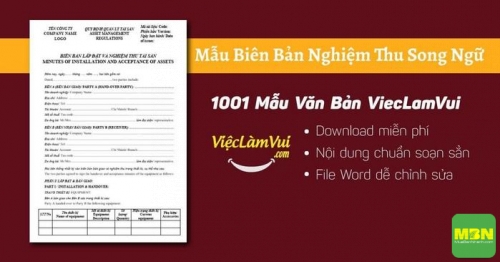 Mẫu biên bản nghiệm thu song ngữ Việt - Anh chuẩn, 4538, Minh Toàn, Giàu Nhanh, 07/04/2021 08:50:12